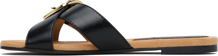 Stella McCartney Black Gaia Brushed Alter Mat Sandals - Image 3