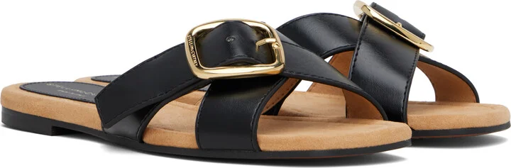 Stella McCartney Black Gaia Brushed Alter Mat Sandals - Image 4