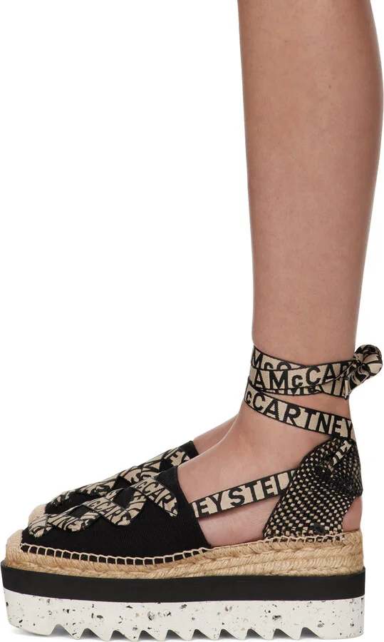 Stella McCartney Black Gaia Platform Espadrilles - Image 3