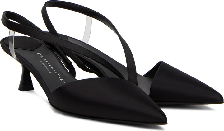 Stella McCartney Black Iconic D'Orsay Heels - Image 4