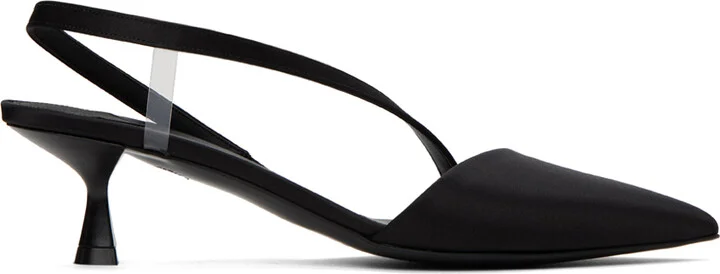 Stella McCartney Black Iconic D'Orsay Heels