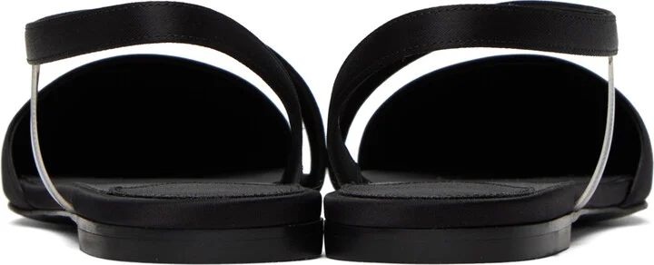 Stella McCartney Black Iconic D'Orsay Slippers - Image 2
