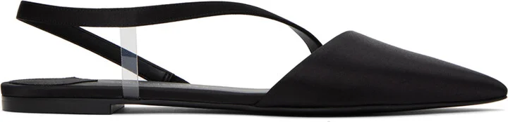 Stella McCartney Black Iconic D'Orsay Slippers