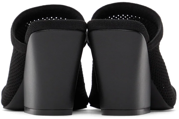 Stella McCartney Black Knit Mesh Mules - Image 2