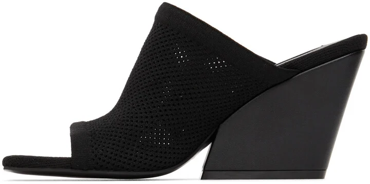 Stella McCartney Black Knit Mesh Mules - Image 3