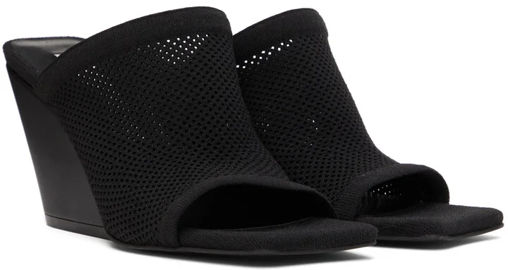 Stella McCartney Black Knit Mesh Mules - Image 4