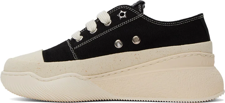 Stella McCartney Black Loop Canvas Low-Top Sneakers - Image 3