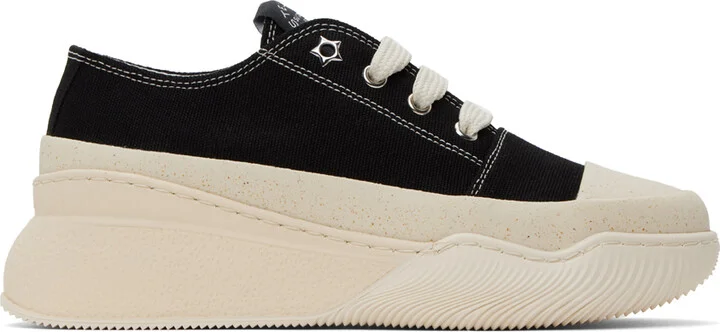 Stella McCartney Black Loop Canvas Low-Top Sneakers