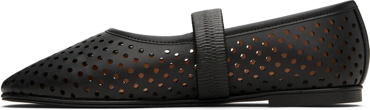 Stella McCartney Black Ryder Perforated Ballerina Flats - Image 3