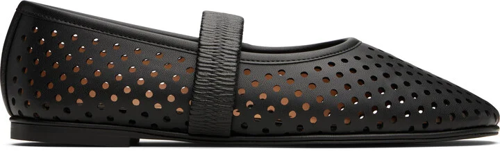 Stella McCartney Black Ryder Perforated Ballerina Flats