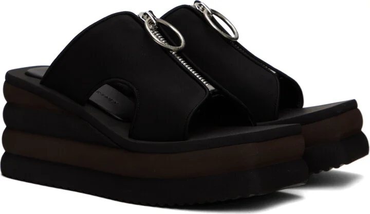 Stella McCartney Black Scuba Slides - Image 4