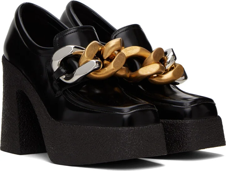 Stella McCartney Black Skyla Chunky Heels - Image 4