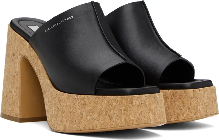 Stella McCartney Black Skyla Platform Heeled Sandals - Image 4