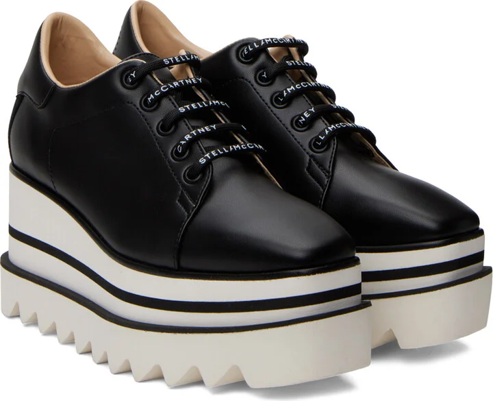 Stella McCartney Black Sneak-Elyse Platform Derbys - Image 4