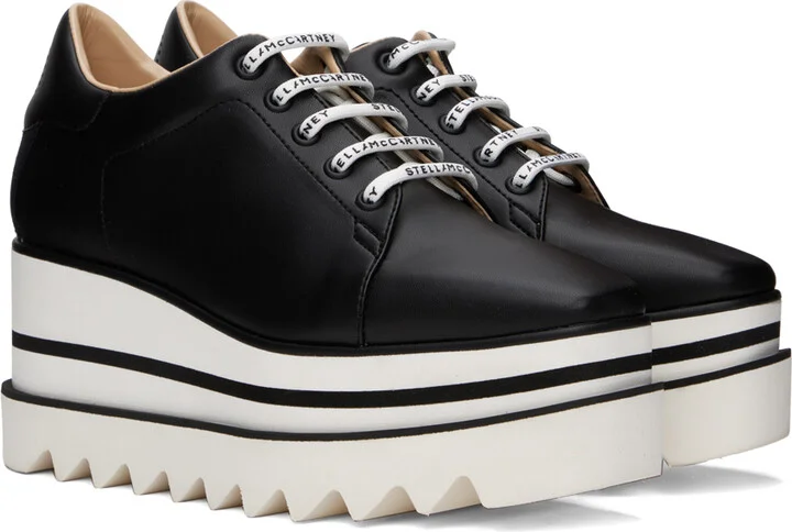 Stella McCartney Black Sneak-Elyse Platform Derbys - Image 4