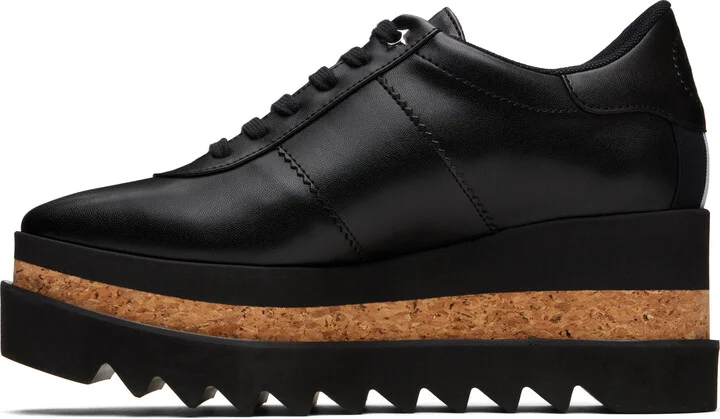 Stella McCartney Black Sneak-Elyse Platform Lace-Up Sneakers - Image 3