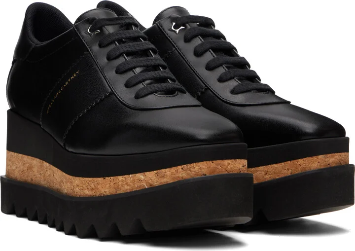 Stella McCartney Black Sneak-Elyse Platform Lace-Up Sneakers - Image 4