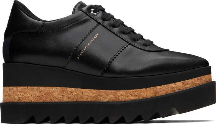 Stella McCartney Black Sneak-Elyse Platform Lace-Up Sneakers