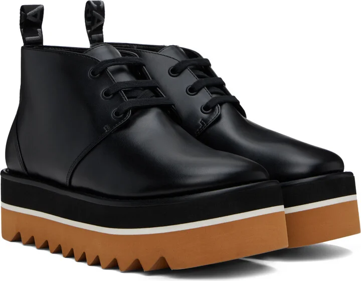 Stella McCartney Black Sneak-Elyse Platform Loafers - Image 4