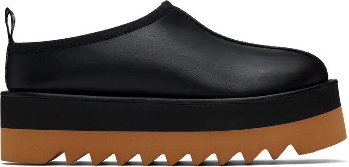 Stella McCartney Black Sneak-Elyse Platform Slippers