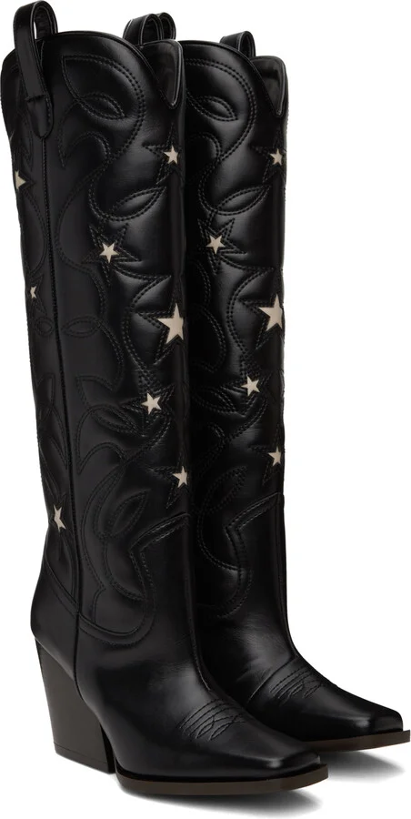 Stella McCartney Black Star Cowboy Boots - Image 4