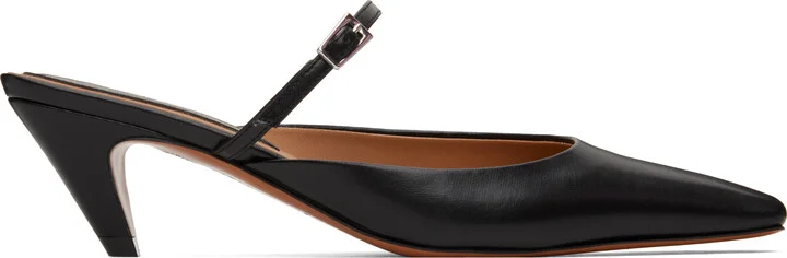 Stella McCartney Black Stella Spur Kitten Heels