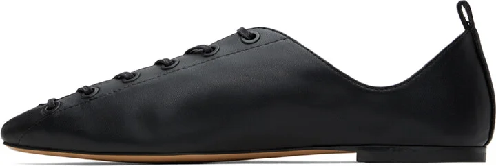 Stella McCartney Black Terra Laced Alter Mat Ballerina Flats - Image 3