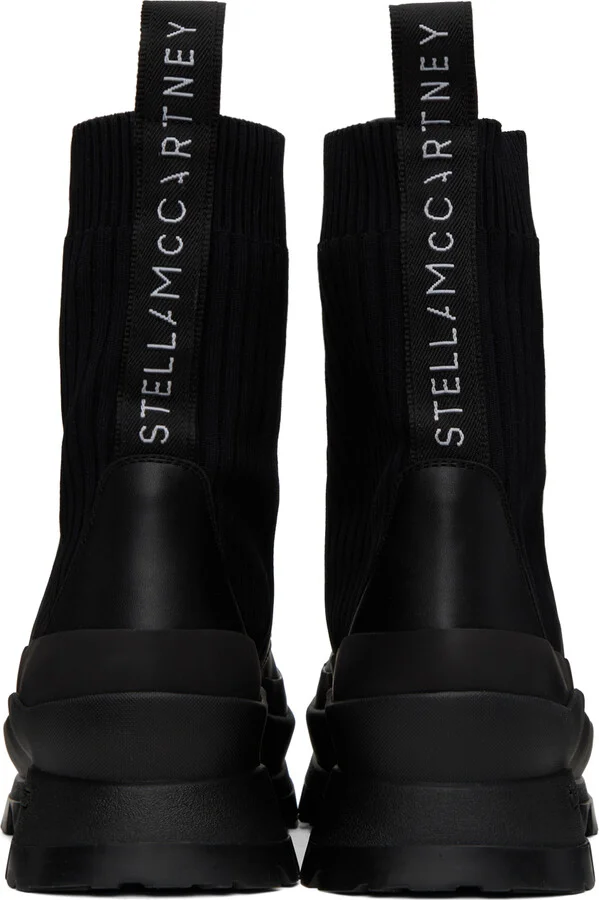 Stella McCartney Black Trace Biker Boots - Image 2
