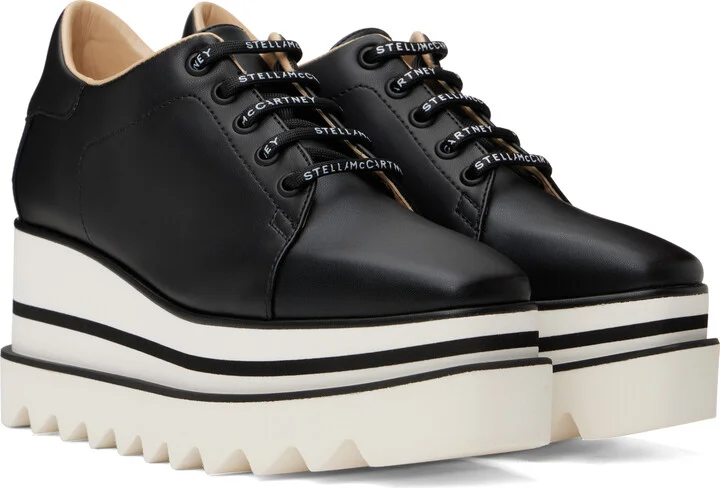 Stella McCartney Black & White Sneak Elyse Sneakers - Image 4