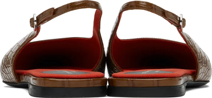 Stella McCartney Brown Elsa Slingback Ballerina Flats - Image 2