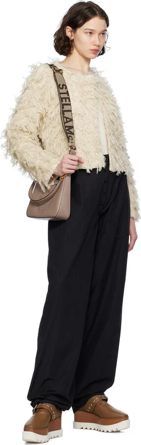 Stella McCartney Brown Elyse Star-Studded Buckle Platform Derbys - Image 5