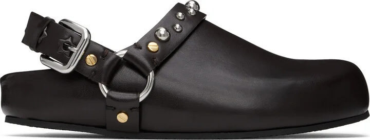 Stella McCartney Brown Elyse Studded Clogs