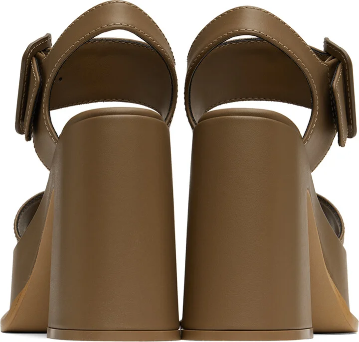 Stella McCartney Brown Skyla Buckled Platform Heeled Sandals - Image 2