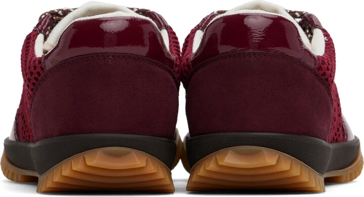 Stella McCartney Burgundy S-Wave Sport Mesh Paneled Sneakers - Image 2