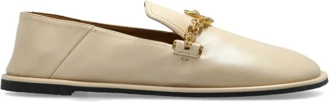 Stella McCartney Chain-Embellished Almond Toe Loafers