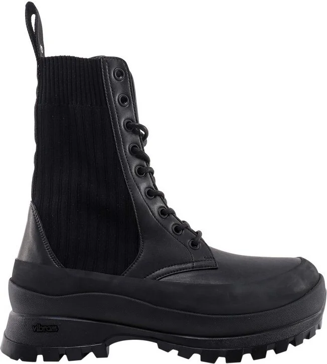 Stella McCartney Chelsea Knit Lace-Up Trace Boots
