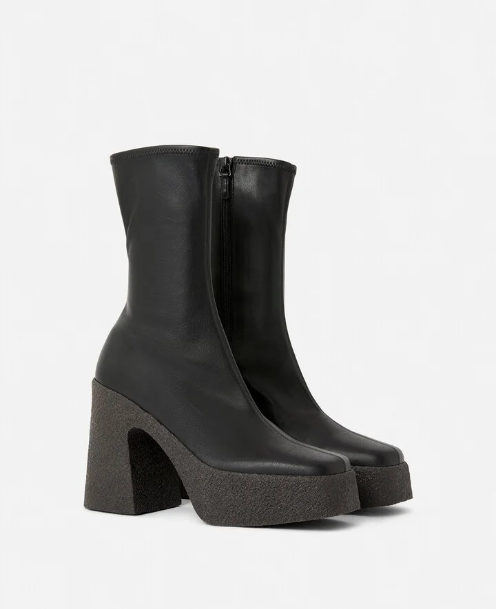 Stella McCartney - Chunky Ankle Boots, Woman, Black, Size: 36 - Image 3