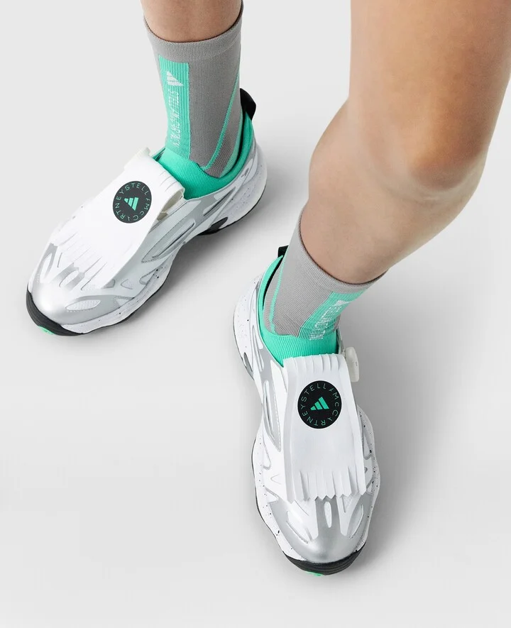 Stella McCartney - Codechaos Golf Sneakers, Woman, White/Bright Green/Silver, Size: 3h - Image 2