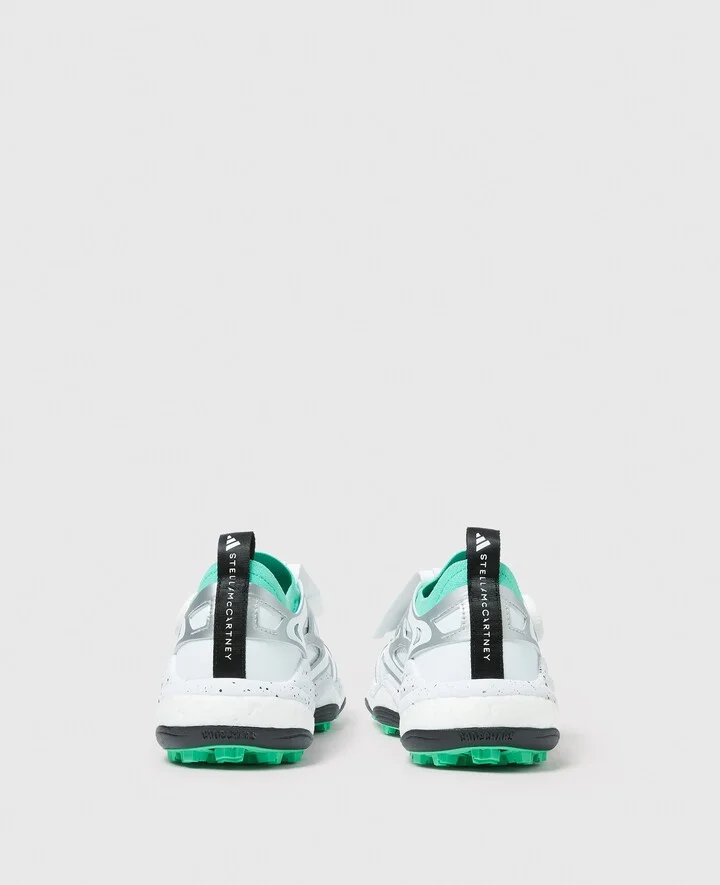 Stella McCartney - Codechaos Golf Sneakers, Woman, White/Bright Green/Silver, Size: 3h - Image 4