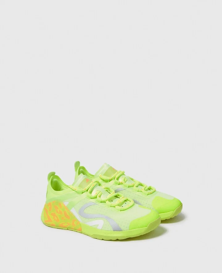 Stella McCartney - Dropset Sneakers, Woman, Hi-Res Yellow/Solar Yellow/Bahia Glow Green, Size: 4h - Image 2