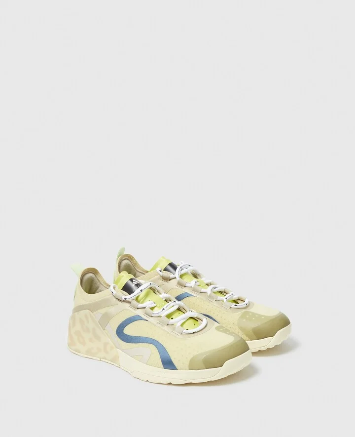Stella McCartney - Dropset Sneakers, Woman, Sand/Halo Green Gold/White, Size: 6 - Image 2