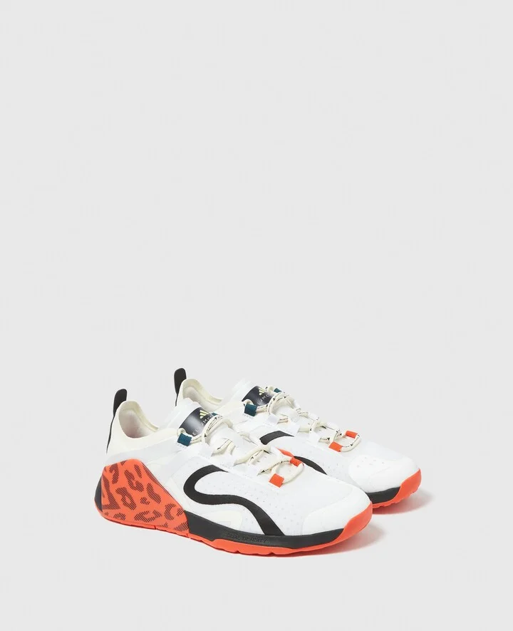 Stella McCartney - Dropset Strength Trainers, Woman, Orange/White, Size: 8 - Image 3