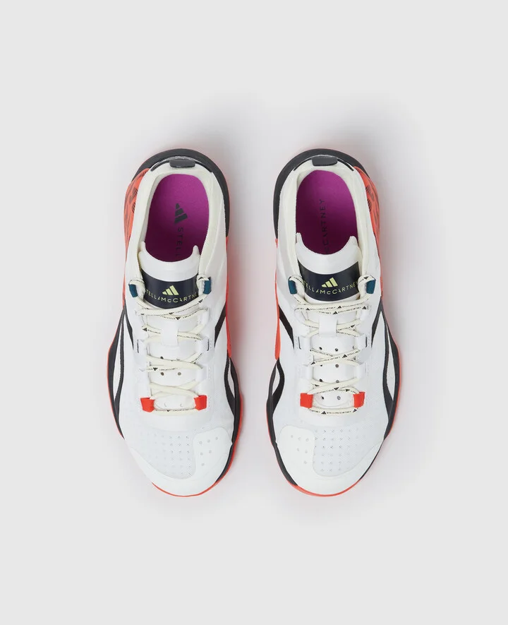 Stella McCartney - Dropset Strength Trainers, Woman, Orange/White, Size: 8 - Image 5