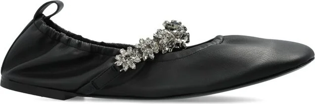 Stella McCartney Elsa Crystal Strap Ballet Flats