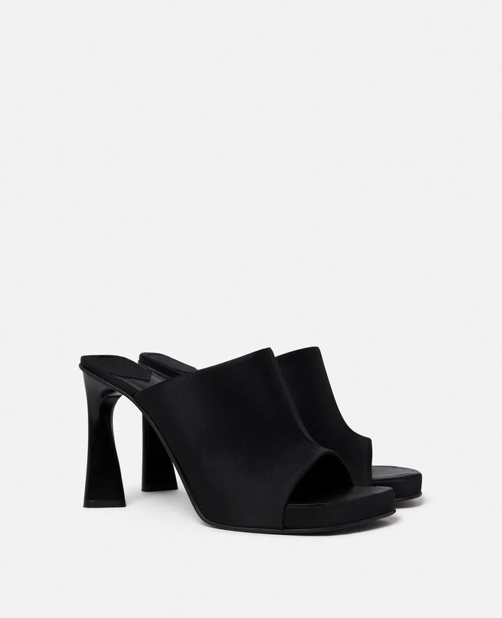 Stella McCartney - Elsa Heeled Mules, Woman, Black, Size: 35 - Image 2
