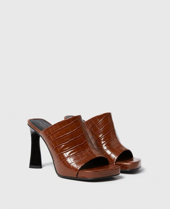 Stella McCartney - Elsa Heeled Mules, Woman, Brown, Size: 35 - Image 2