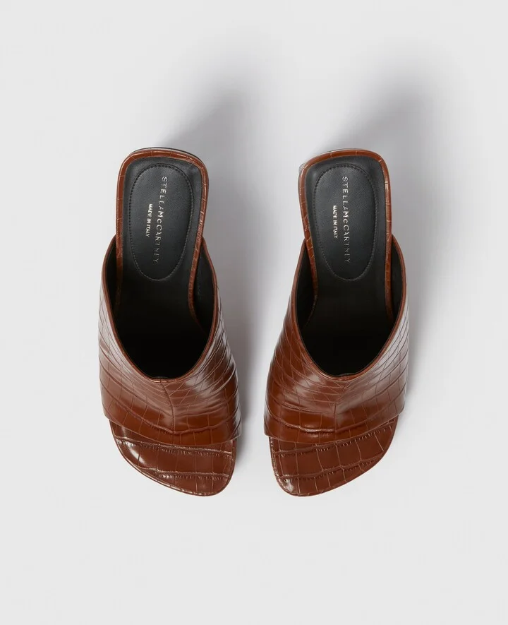 Stella McCartney - Elsa Heeled Mules, Woman, Brown, Size: 35 - Image 4
