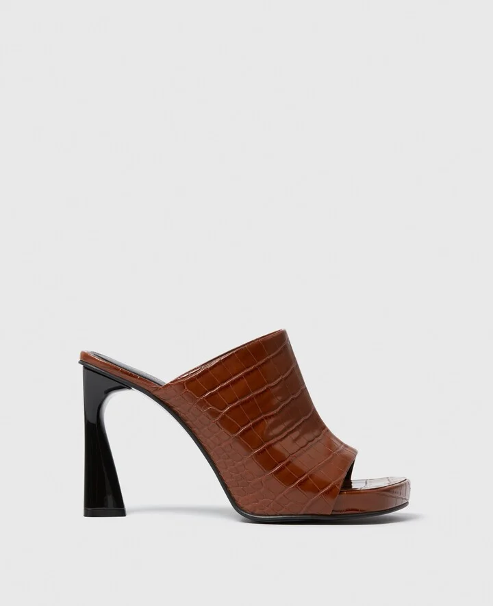 Stella McCartney - Elsa Heeled Mules, Woman, Brown, Size: 35