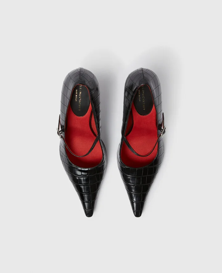 Stella McCartney - Elsa Pointed-Toe Pump, Woman, Black, Size: 35 - Image 4