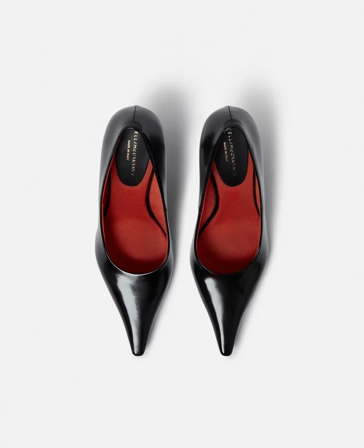Stella McCartney - Elsa Pointed-Toe Pump, Woman, Pitch black, Size: 35 - Image 4